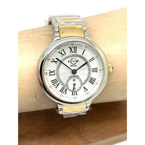 GV2 Gevril Women's Watch 12203B Rome Swiss Quartz Limited Edition Two To… - Picture 11 of 14